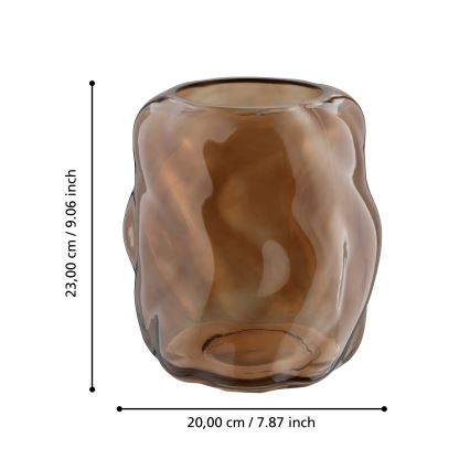 Eglo 421238 - MAROSAVA üvegváza 23x20 cm barna/füstszínű