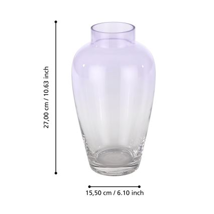 Eglo 421356 - Üvegváza KENYASI 27x15,5 cm lila