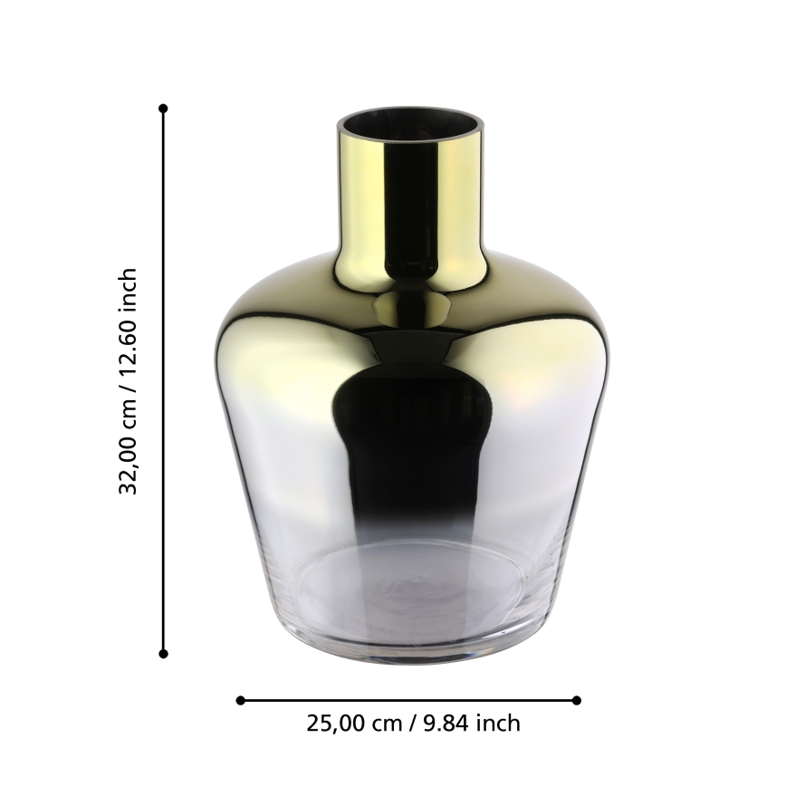 Eglo 421368 - Üvegváza SAMUNTAI 32x25 cm aranyszínű