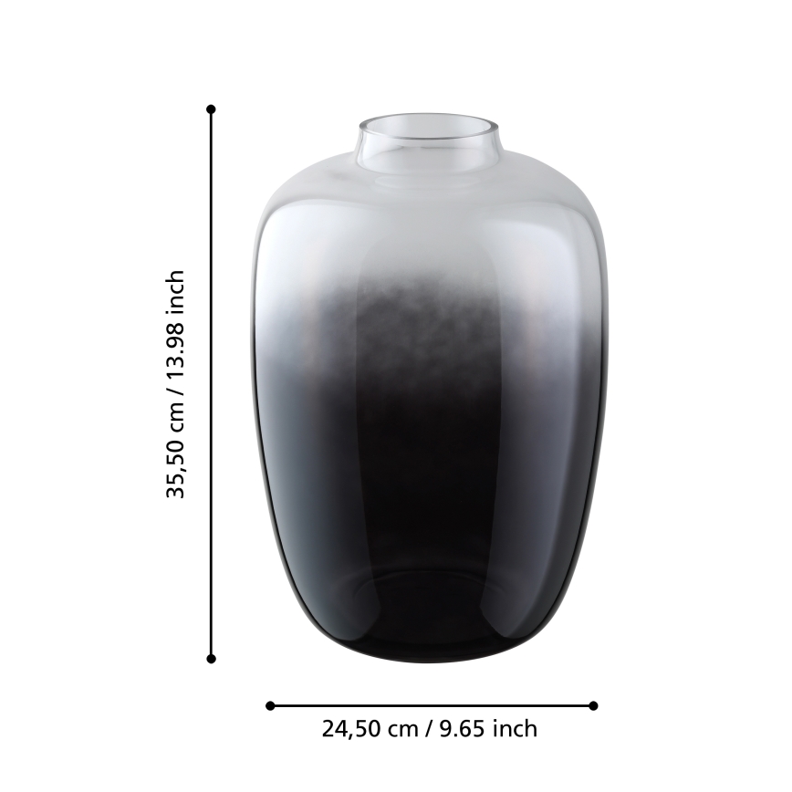 Eglo 421392 - CULASI üvegváza 35,5 x 24,5 cm fekete/füstszínű