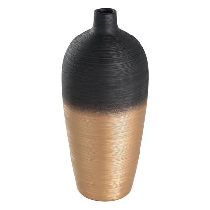 Eglo - Kerámia váza 28x12,5 cm fekete/arany
