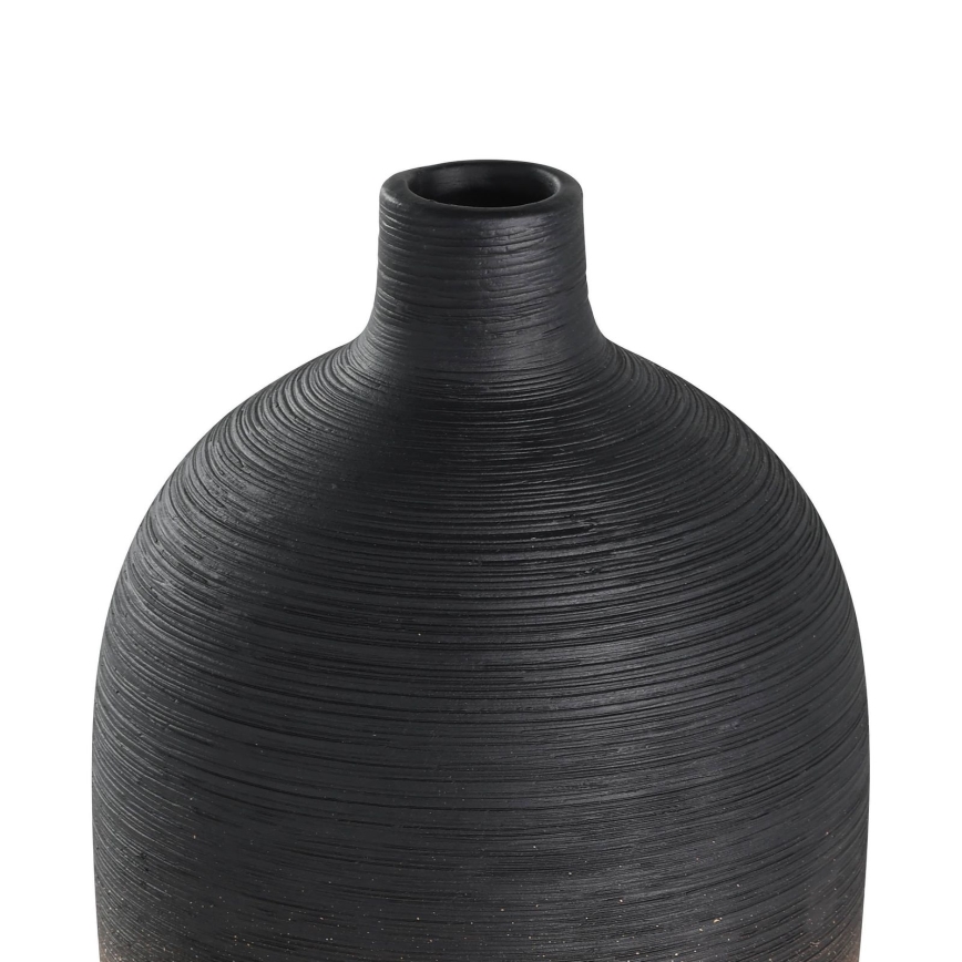 Eglo - Kerámia váza 28x12,5 cm fekete/arany