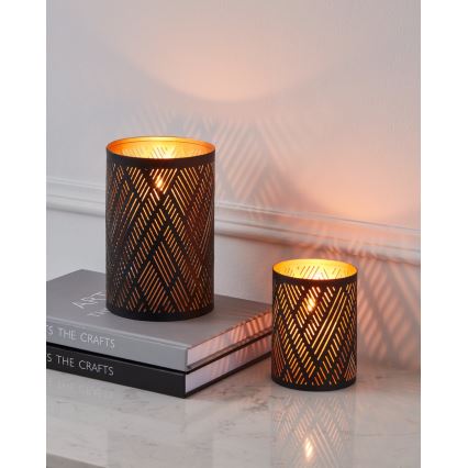 Eglo - Gyertyatartó 10x7,5 cm fekete/arany