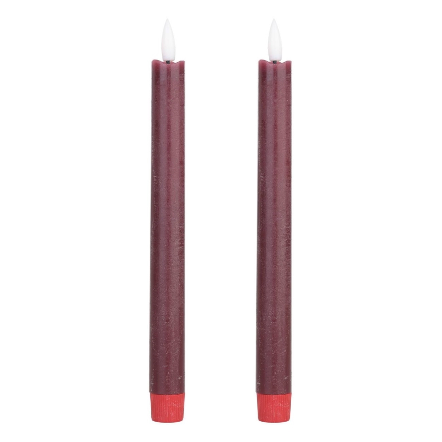 Eglo - KÉSZLET 2x LED Gyertya LED/1xAAA 24,5 cm piros