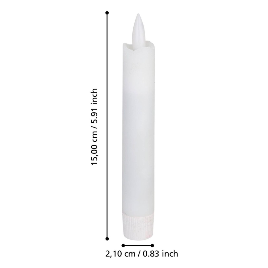 Eglo - KÉSZLET 2x LED Gyertya LED/1xAAA 15 cm fehér