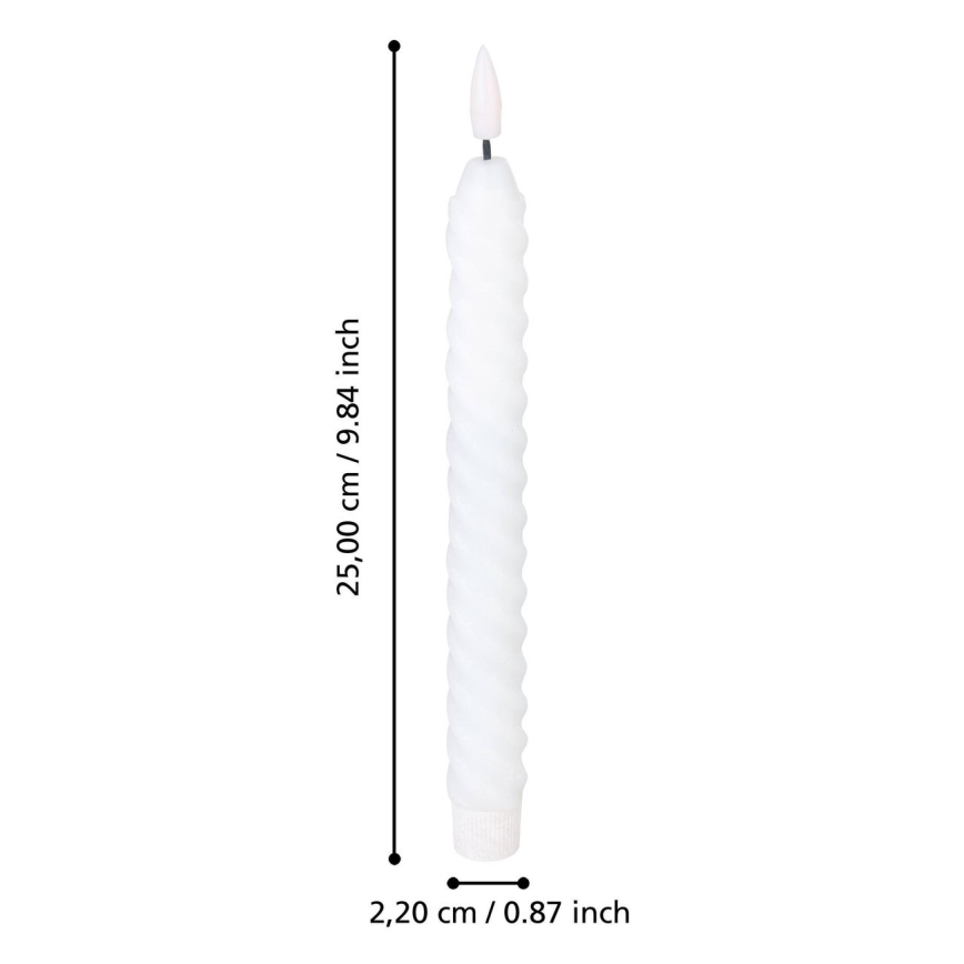 Eglo - KÉSZLET 2x LED Gyertya LED/1xAAA 25 cm fehér