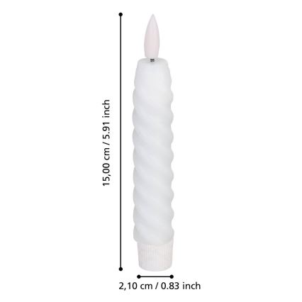 Eglo - KÉSZLET 2x LED Gyertya LED/1xAAA 15 cm fehér