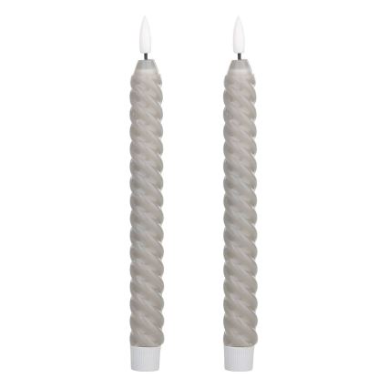 Eglo - KÉSZLET 2x LED Gyertya LED/1xAAA 25 cm szürke