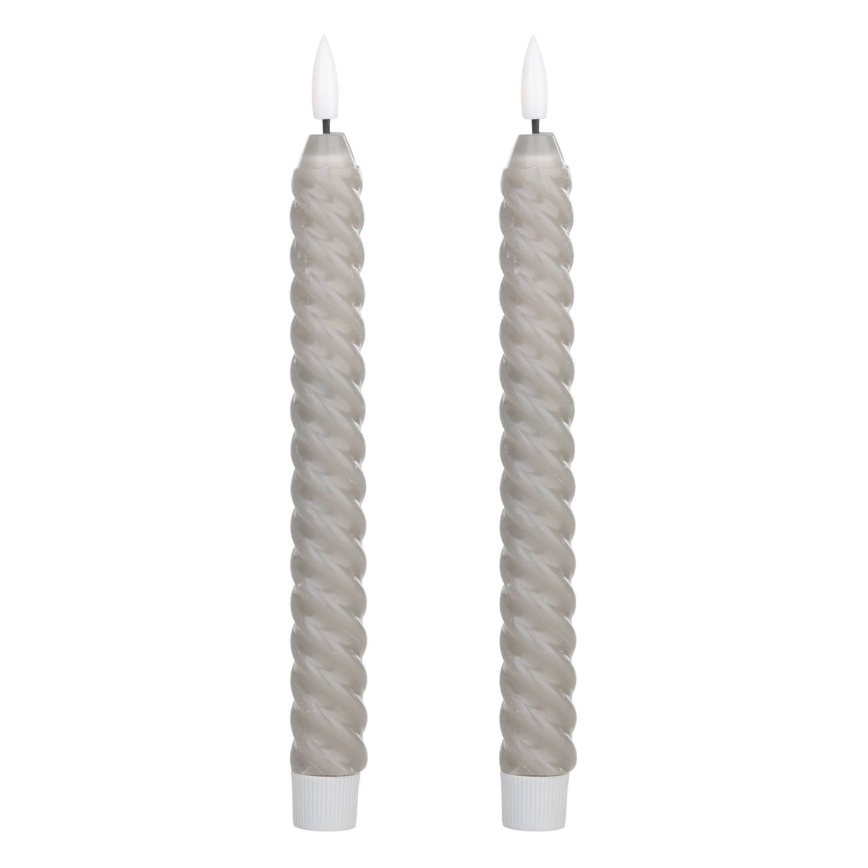 Eglo - KÉSZLET 2x LED Gyertya LED/1xAAA 25 cm szürke