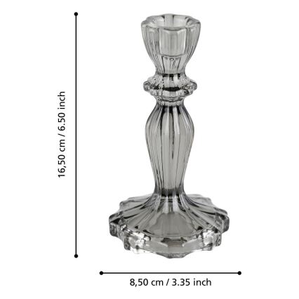 Eglo - Gyertyatartó 16,5x8,5 cm szürke