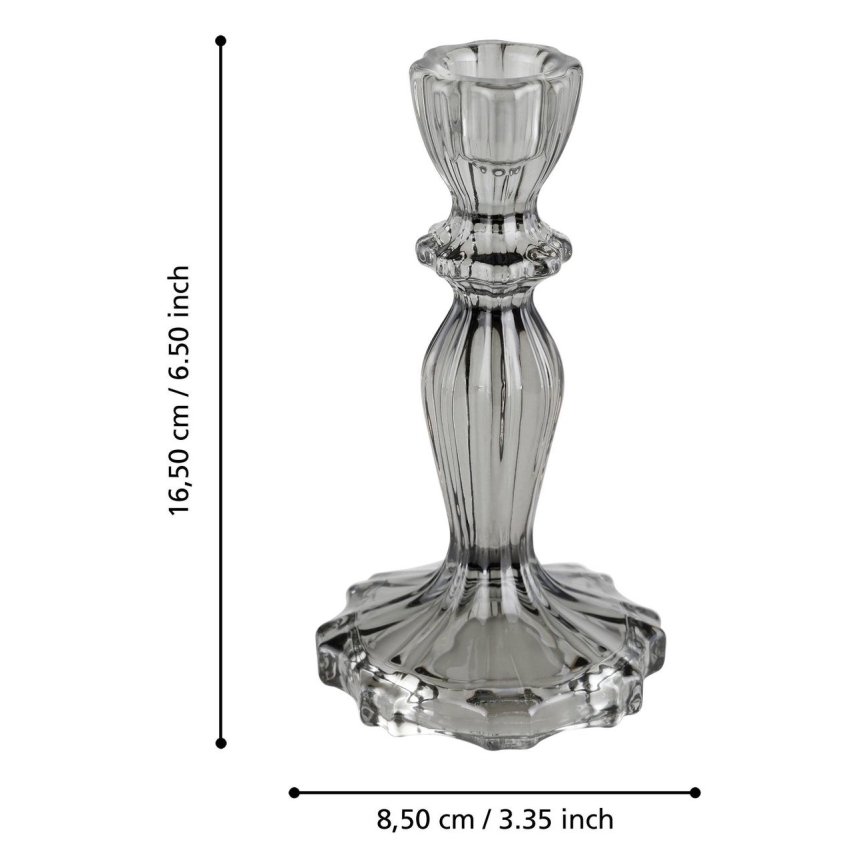 Eglo - Gyertyatartó 16,5x8,5 cm szürke