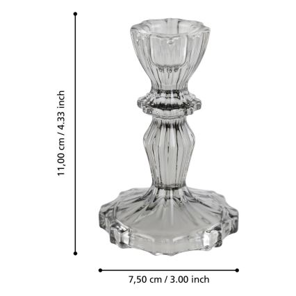 Eglo - Gyertyatartó 11x7,5 cm szürke