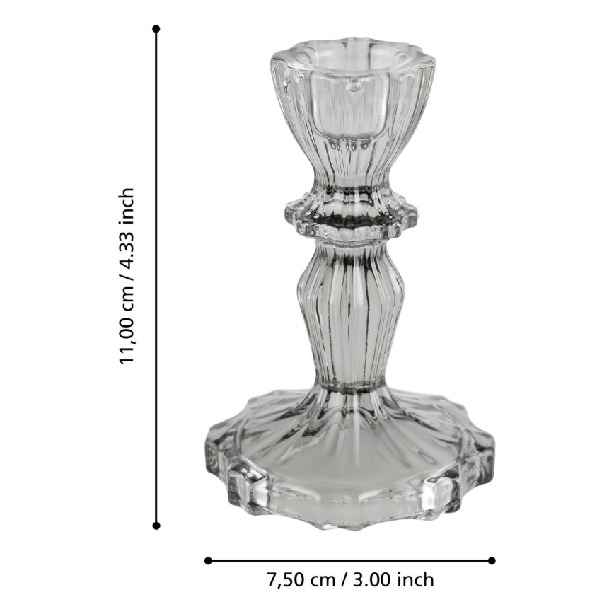 Eglo - Gyertyatartó 11x7,5 cm szürke