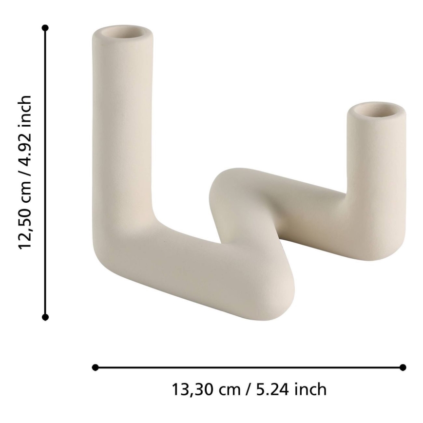 Eglo - Gyertyatartó 13,3x12,5 cm krémszínű