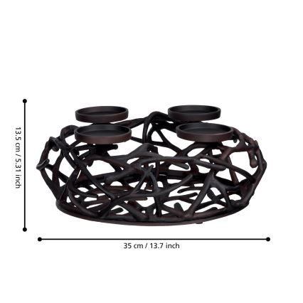 Eglo 422731 - Gyertyatartó OROQUIETA 13,5x35 cm barna