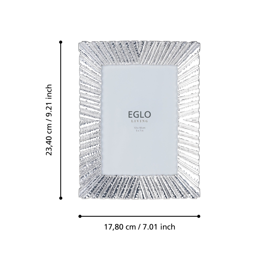 Eglo 423221 - BUGRINO képkeret 13x18 cm, ezüstszínű