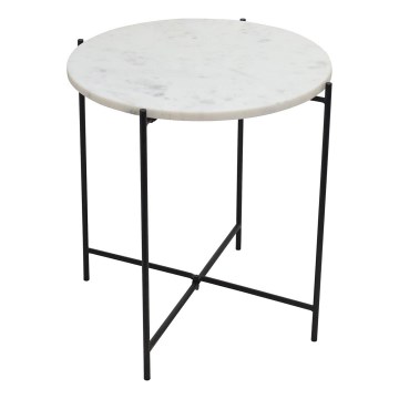 Eglo 424001 - TOWADA 44 cm oldalsó asztal, márvány dekor/fekete