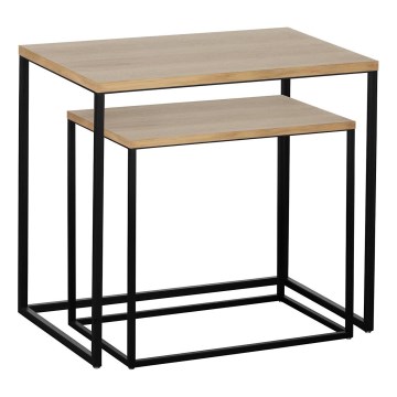 Eglo 424006 - 2 darabos TOZAWA kisasztal készlet barna/fekete