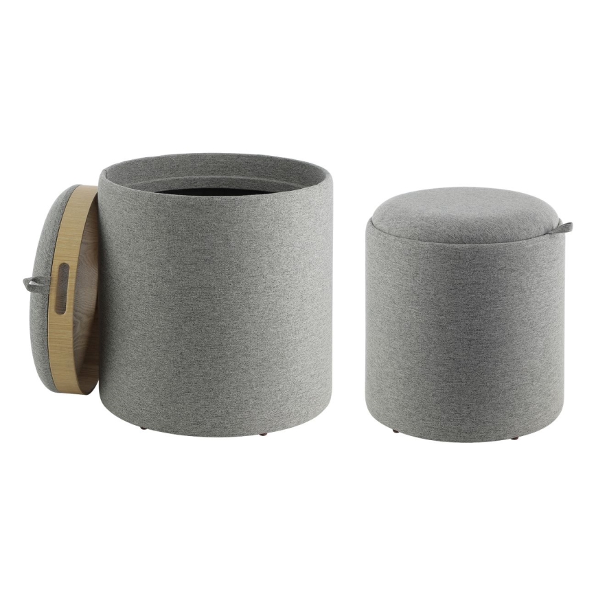 Eglo - KÉSZLET 2x Taburet átm. 34,5/39 cm szürke