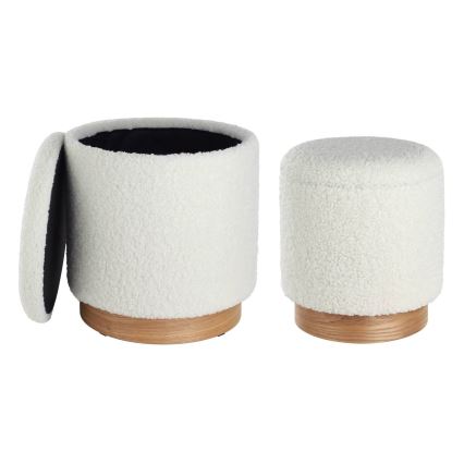 Eglo - KÉSZLET 2x puff átmérő 30,5/37 cm fehér