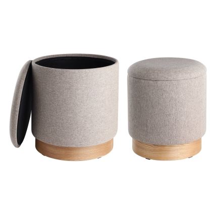 Eglo - KÉSZLET 2x Taburet átm. 30,5/37 cm barna