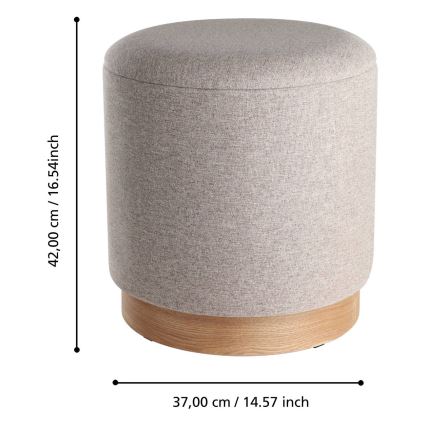 Eglo - KÉSZLET 2x Taburet átm. 30,5/37 cm barna