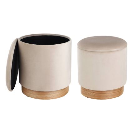 Eglo - KÉSZLET 2x Taburet átm. 30,5/37 cm bézs