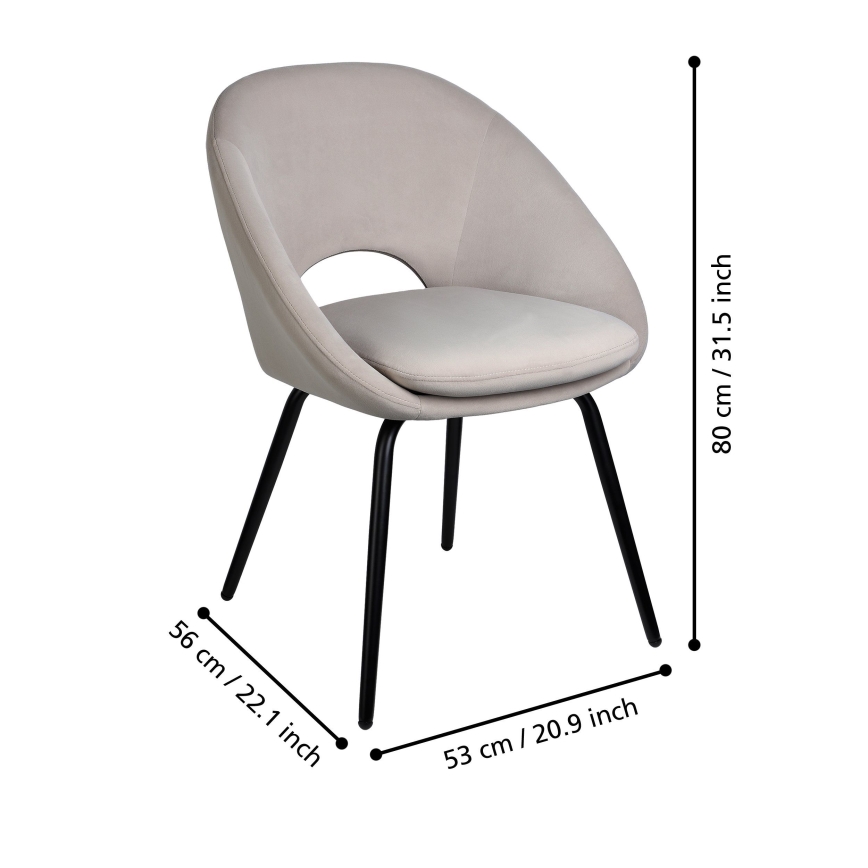 Eglo - Étkezőszék 80x56 cm szürke