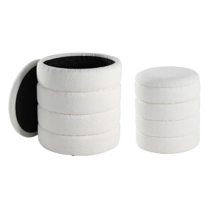 Eglo - KÉSZLET 2x Taburet átm. 33,5/40 cm fehér