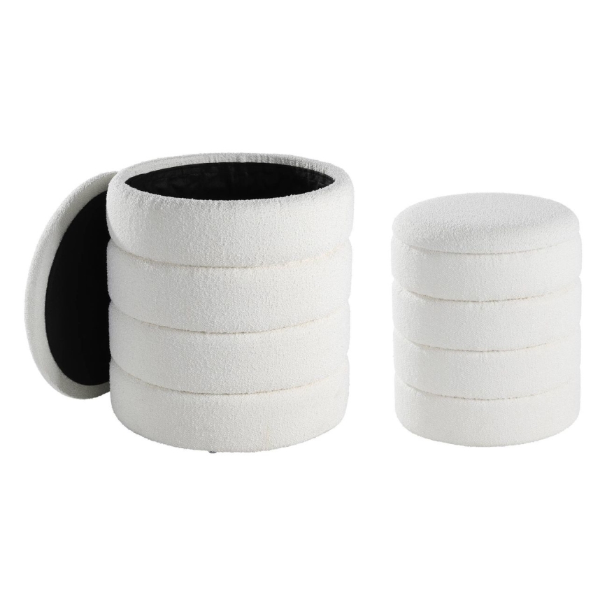 Eglo - KÉSZLET 2x Taburet átm. 33,5/40 cm fehér