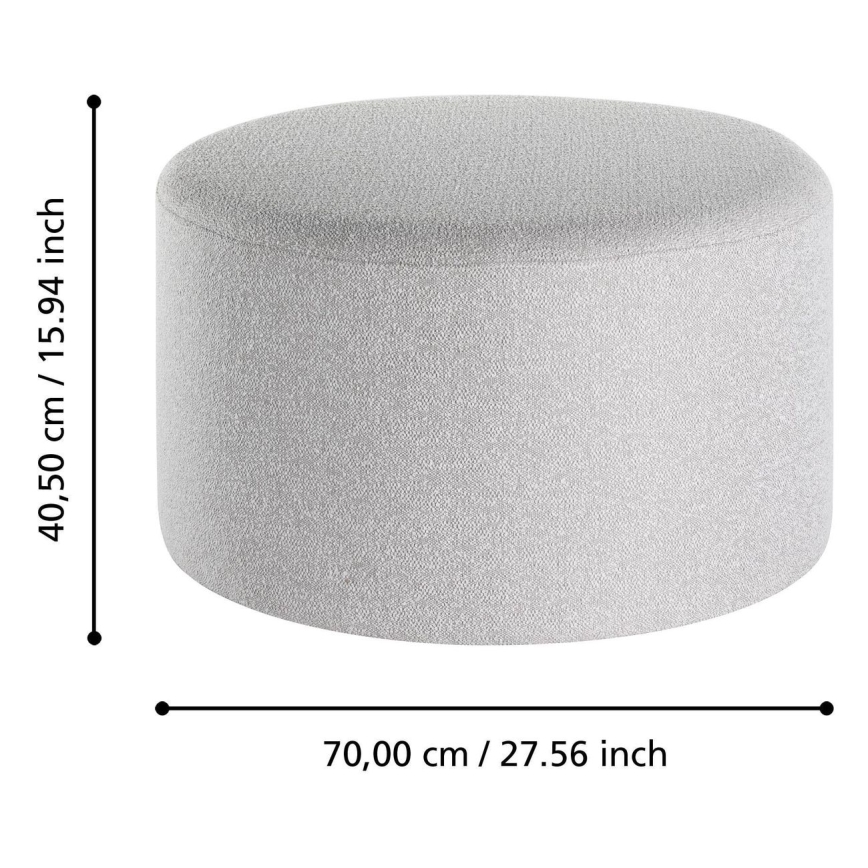 Eglo - KÉSZLET 2x Szék puff pr. 45,5/70 cm szürke
