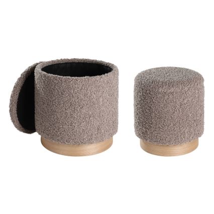 Eglo - KÉSZLET 2x Taburet átm. 31,5/38,5 cm barna