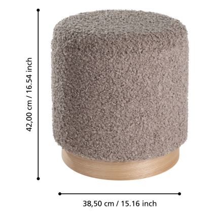 Eglo - KÉSZLET 2x Taburet átm. 31,5/38,5 cm barna