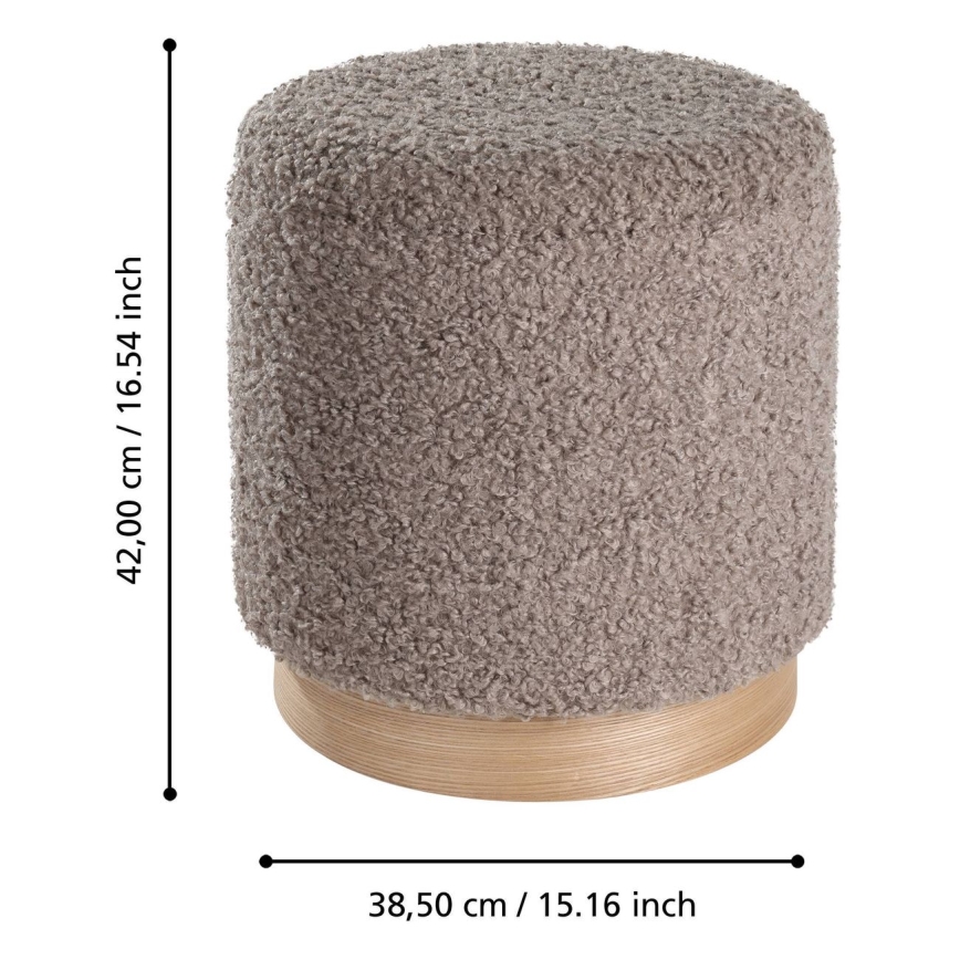 Eglo - KÉSZLET 2x Taburet átm. 31,5/38,5 cm barna