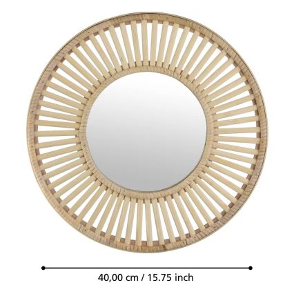 Eglo 425037 - Falitükör MITSUKE Ø 40 cm bambusz
