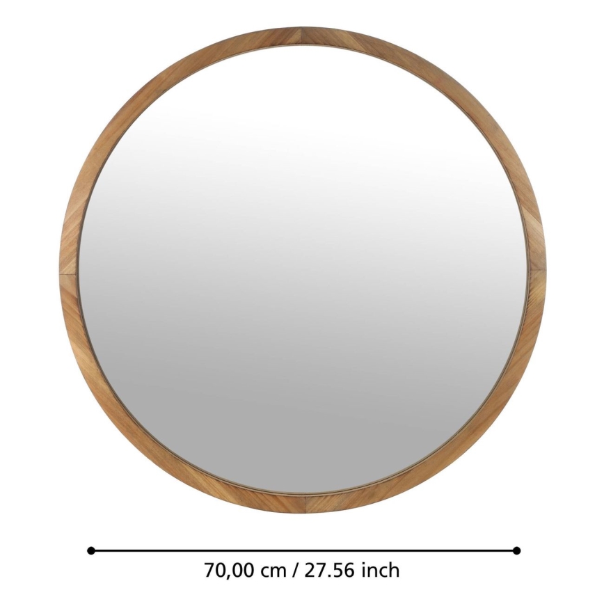 Eglo - Fali tükör átmérője 70 cm barna