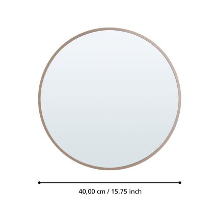 Eglo 425058 - Fali tükör BANI, átmérő 40 cm, bézs