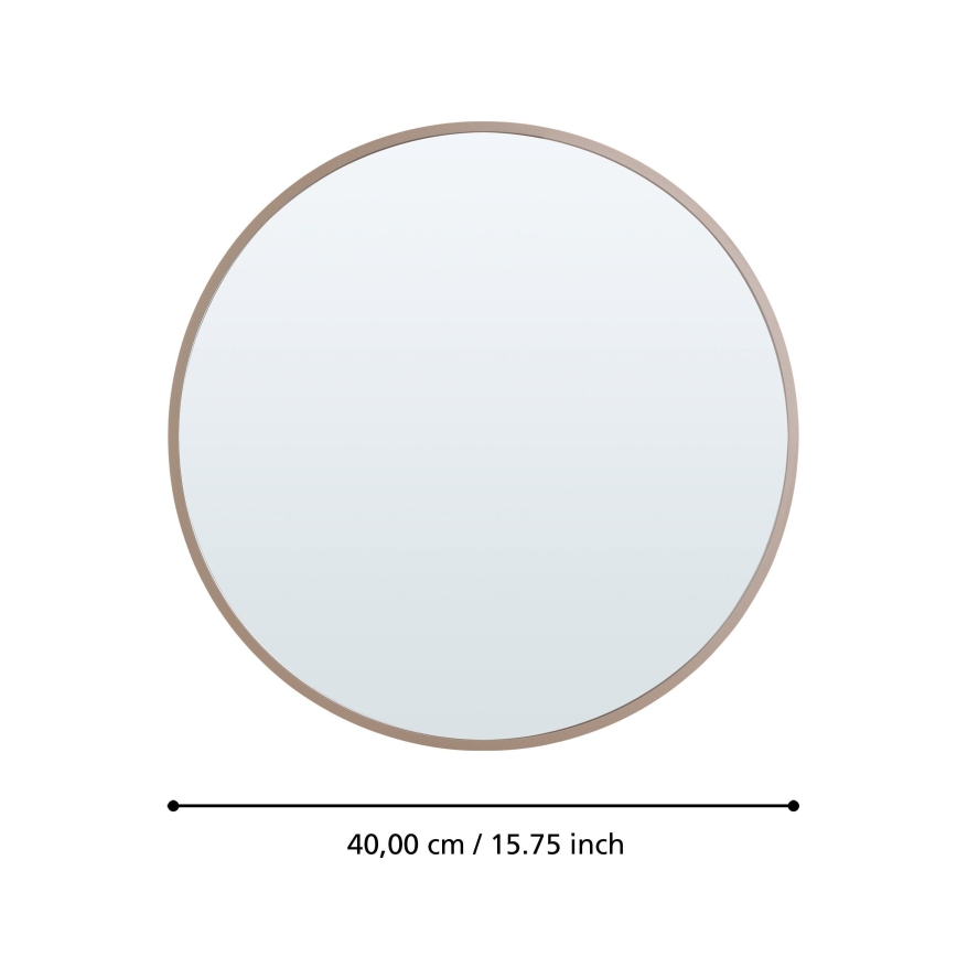 Eglo 425058 - Fali tükör BANI, átmérő 40 cm, bézs