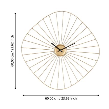 Eglo 425517 - MATSUMOTO falióra 1xAA 60x60 cm arany