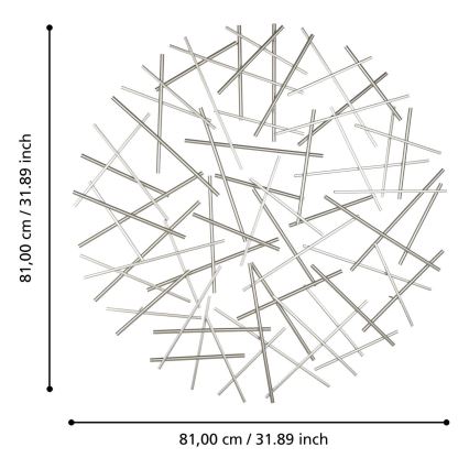 Eglo - Fali dekoráció átm. 81 cm matt króm