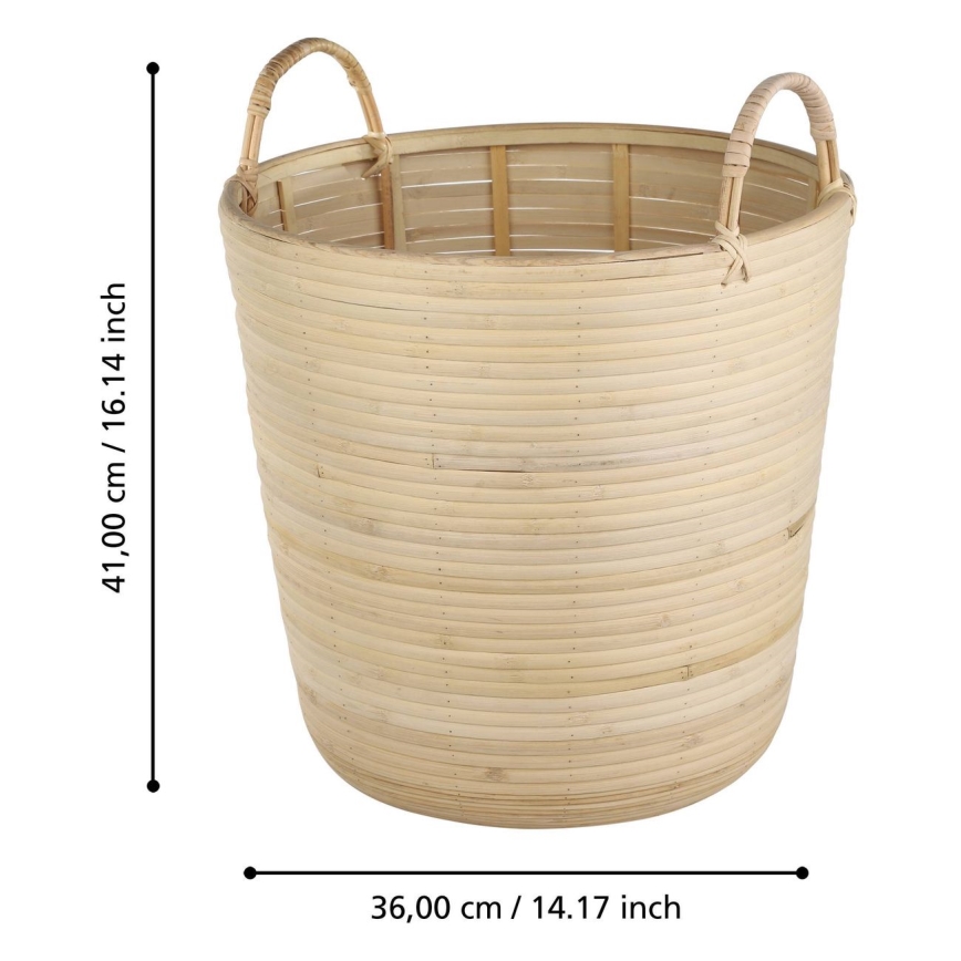 Eglo - Dekoratív kosár 41x36 cm rattan