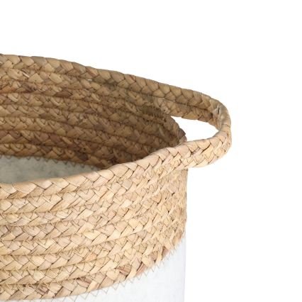 Eglo 426584 - 2 db-os NANAE dekorációs kosár 30x31 cm, fehér/bézs