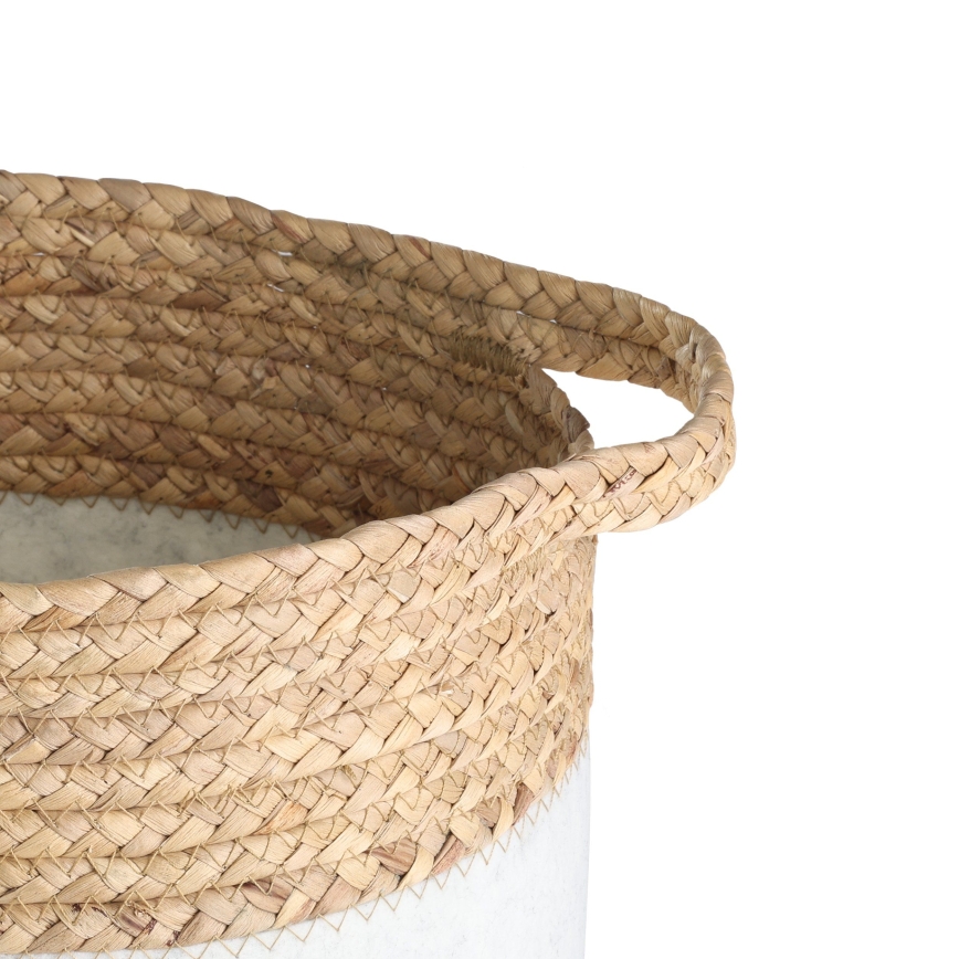Eglo 426584 - 2 db-os NANAE dekorációs kosár 30x31 cm, fehér/bézs