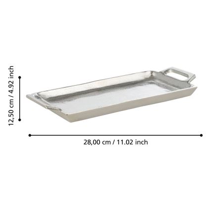 Eglo - Dekoratív tálca 12,5x28,5 cm króm