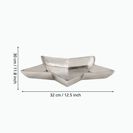 Eglo 427425 - Dekoratív tálca AMBOLOSY 30x32 cm ezüstszínű