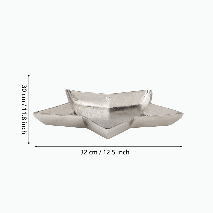 Eglo 427425 - Dekoratív tálca AMBOLOSY 30x32 cm ezüstszínű