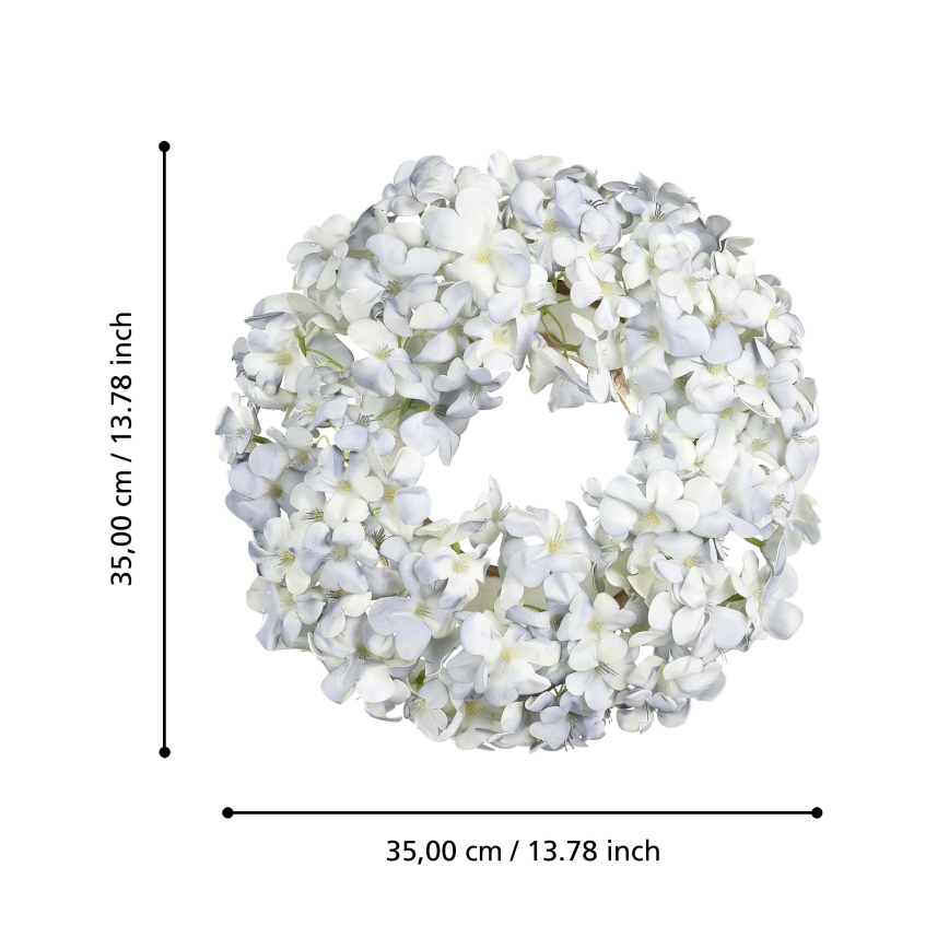 Eglo - Művirág koszorú átm. 35 cm kék