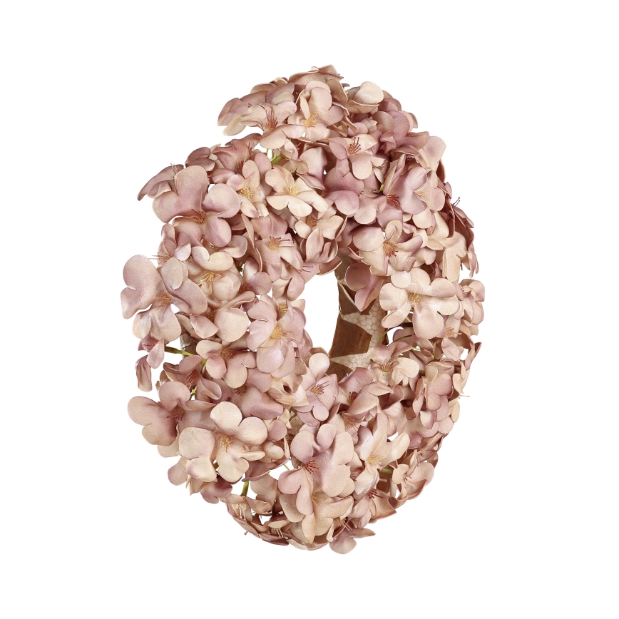 Eglo - Művirág koszorú átm. 35 cm rózsaszín