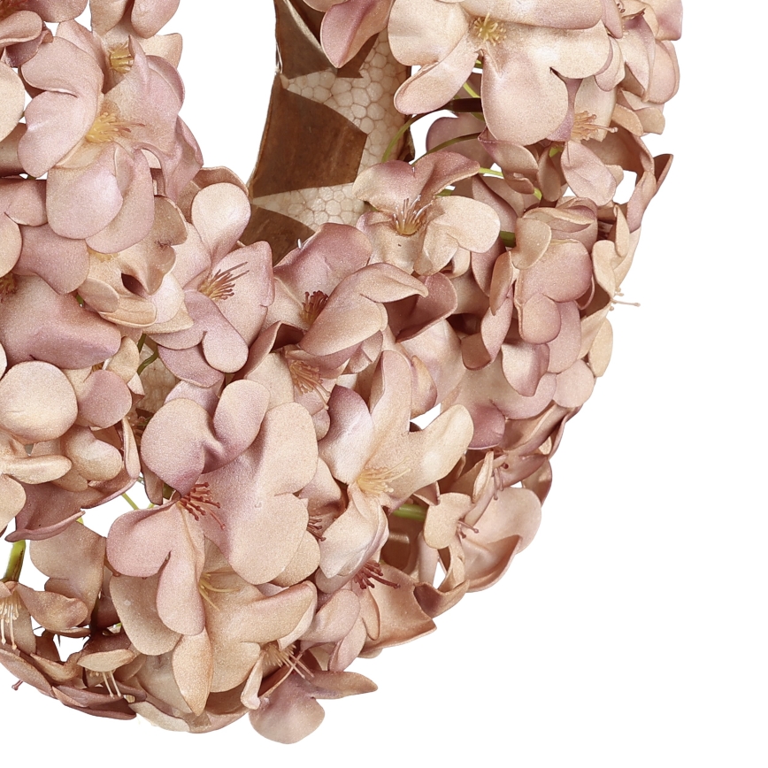 Eglo - Művirág koszorú átm. 35 cm rózsaszín