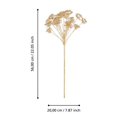 Eglo - Művirág 56 cm arany